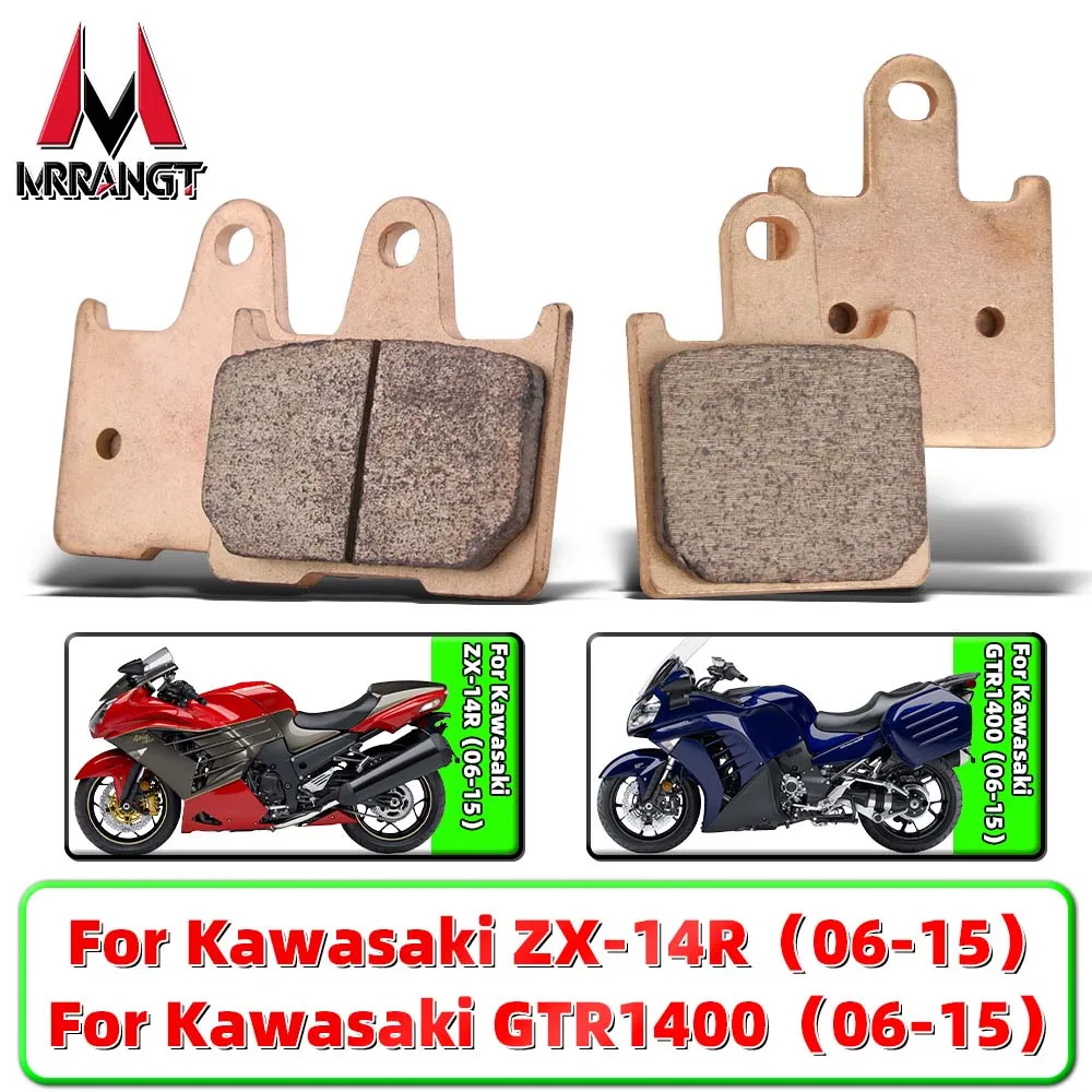 

MRRANGT Sintered Metal Brake Pads Kit For Kawasaki Ninja ZX-14R GTR1400 2006 2007 2008 2009 2010 2011 2012-2015 motorcycle parts