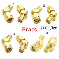 SMA To RPSMA 45° 135° Degree Bevel Male Female Adapter Connector 45 Degree 135 Angle SMA To SMA for WiFi Antenna/FPV Drone Brass