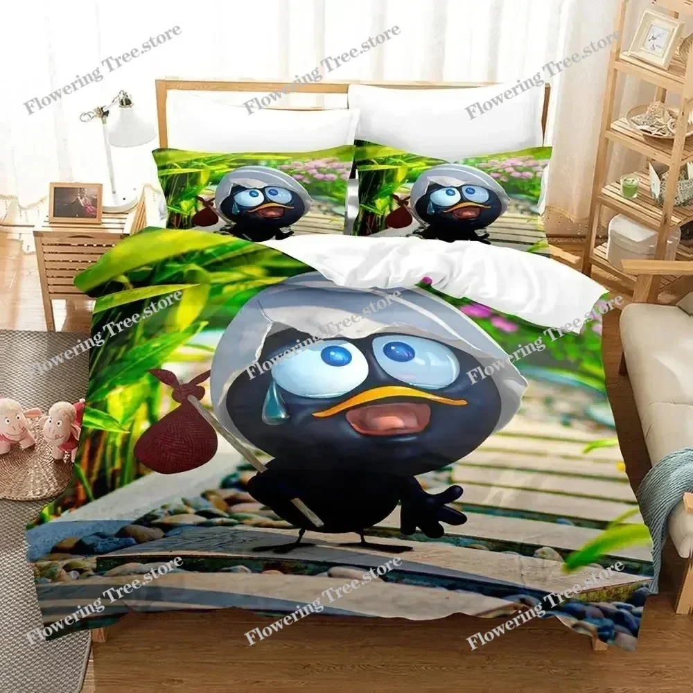 

Anime Calimero Bedding Set Duvet Cover Bed Set Quilt Cover Pillowcase Comforter king Queen Size Boys Adult Bedding Set