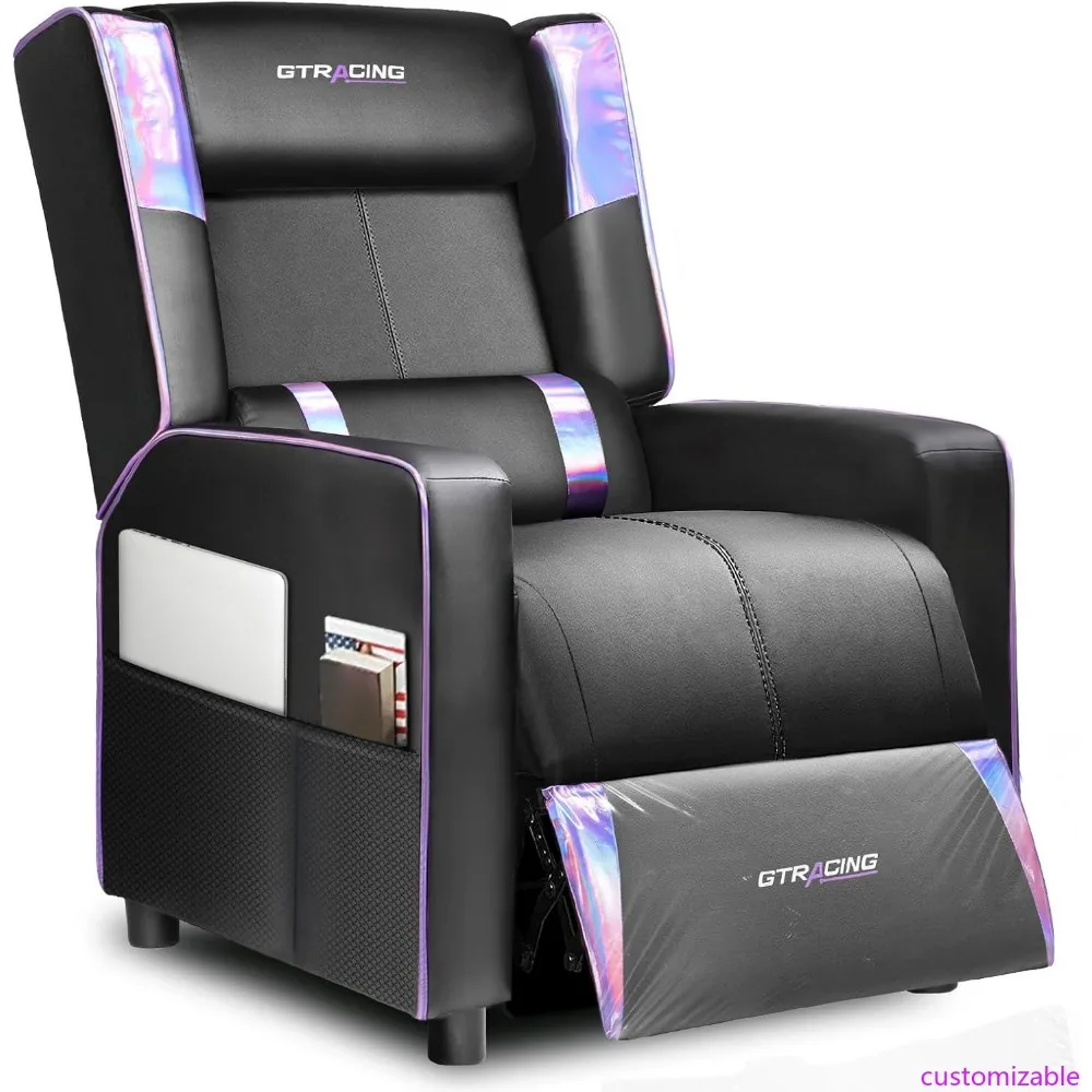 Gaming Recliner Chair: Modern PU Leather Sofa for Adults with Racing Style Ergonomics