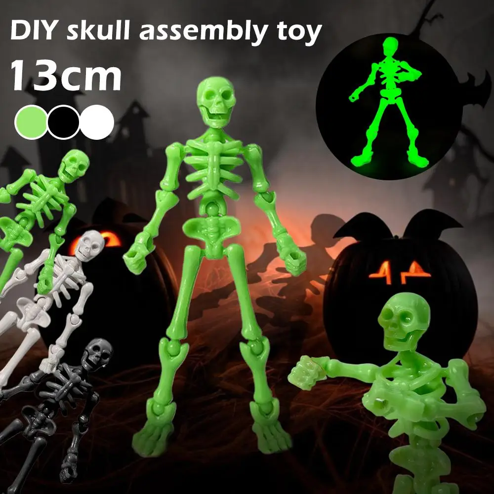 Dreidimensionales Totenkopf-Modell, Montagespielzeug, multifunktionaler Totenkopf und Knochenpuppe, Dekoration, Actionfiguren, Geschenk, Anime