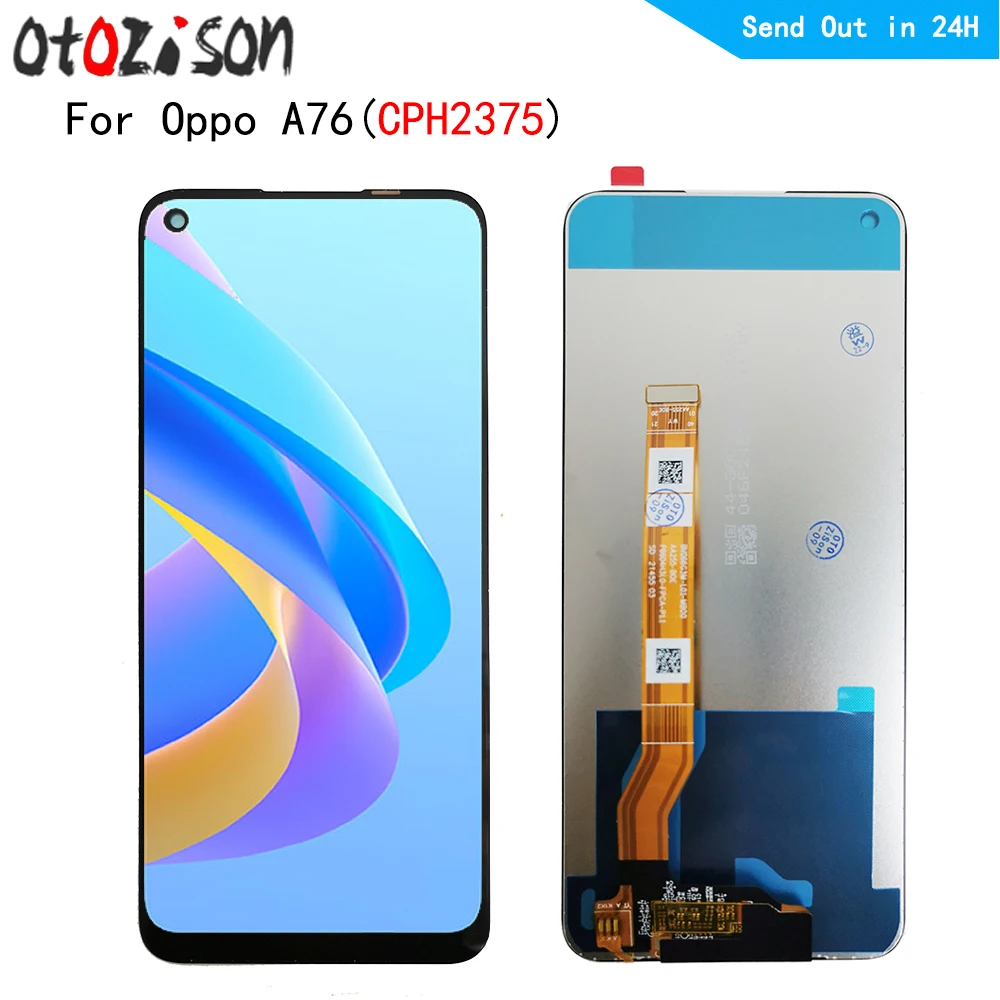 

For OPPO A76 LCD Screen 6.56" IPS Screen For Oppo A76 CPH2375 LCD Display Screen Touch Panel Digitizer With Frame Assembly