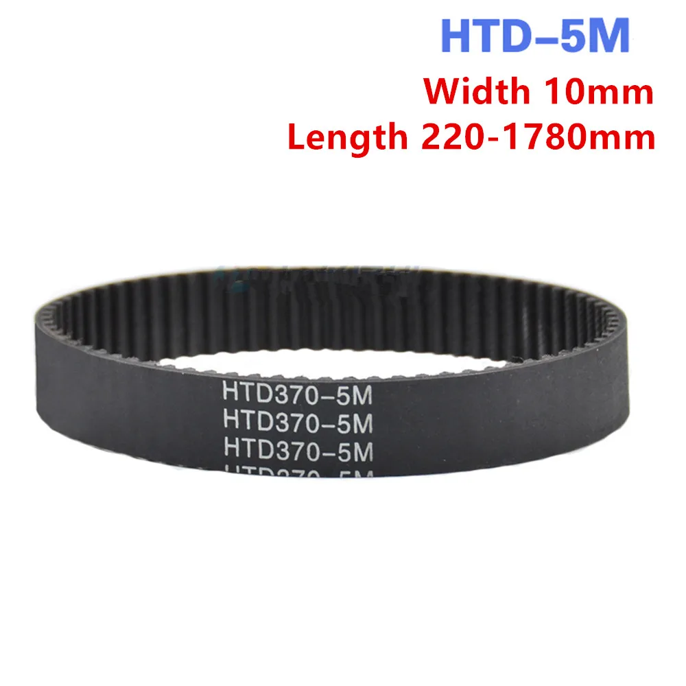 HTD 5M Timing Belt Pitch 5mm Width 10mm Closed Rubber Drive Belts Perimeter 220 225 325 450 535 565 640 700 720 850 920 1100mm