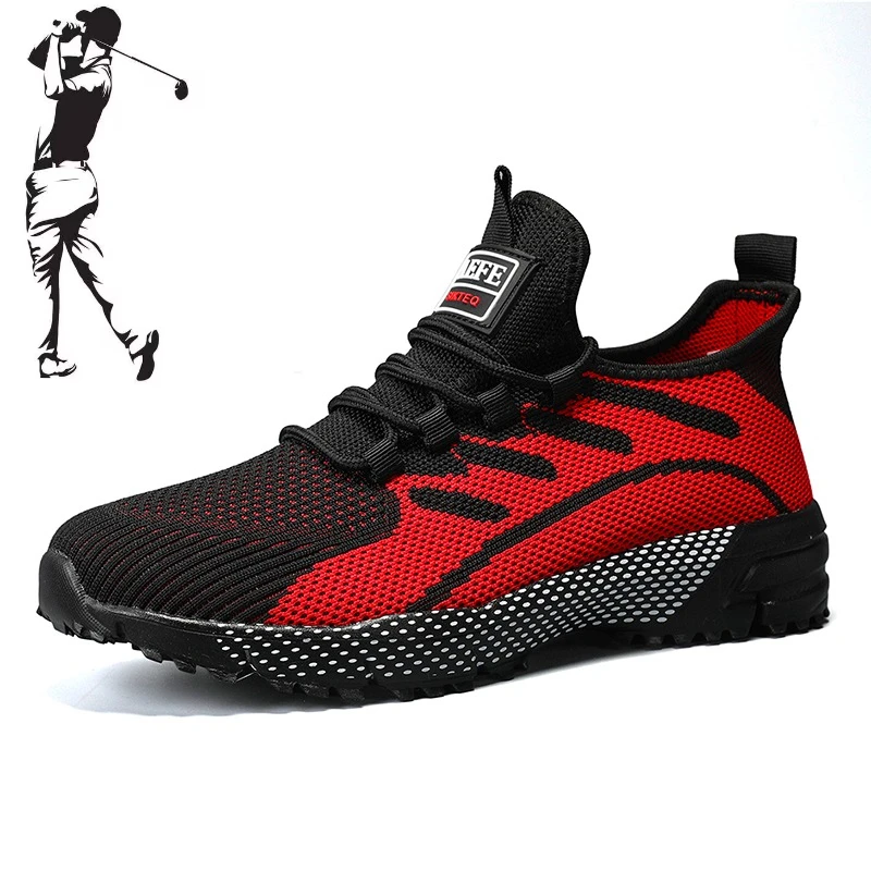 Golf Shoes, Outdoor Mesh Breathable Casual Walking Shoes, Men's Lightweight Jogging Shoes, Size 40-47