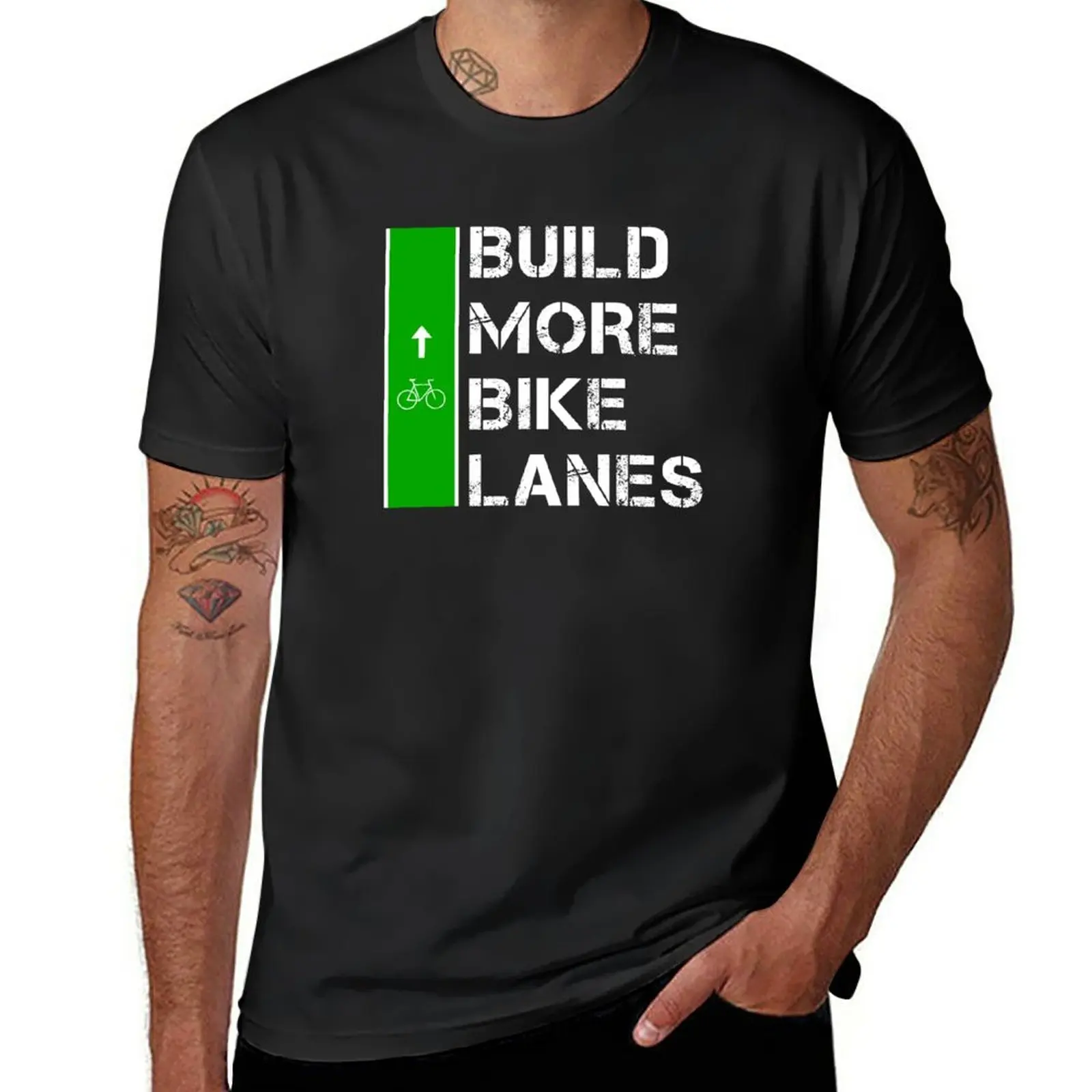 

New Build More Bike Lanes T-Shirt T-shirt short korean fashion oversized t shirts Men's long sleeve t shirts