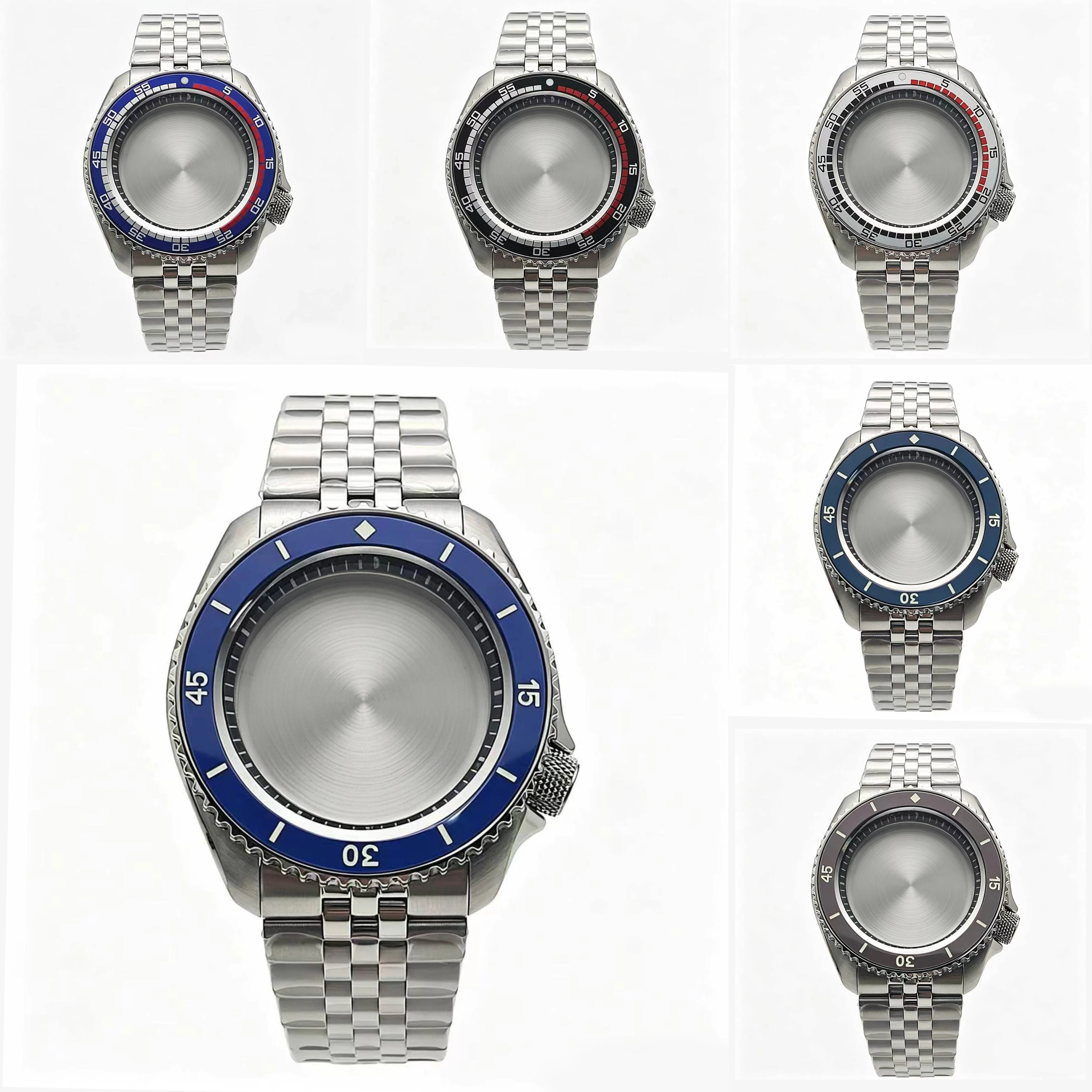 

42mm 316L Steel Vintage Diver Watch Case Black Bezel NH35/NH36 Screw Crown Water Resistant 5-Link Strap 2026