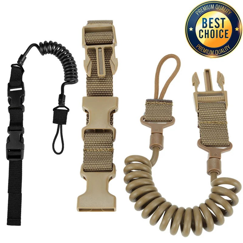 Tactical Two Point Rifle Sling Lanyard Spring Multipurpose Gun Rifle Sling Strap Pistol Shooting Shotgun Accessories