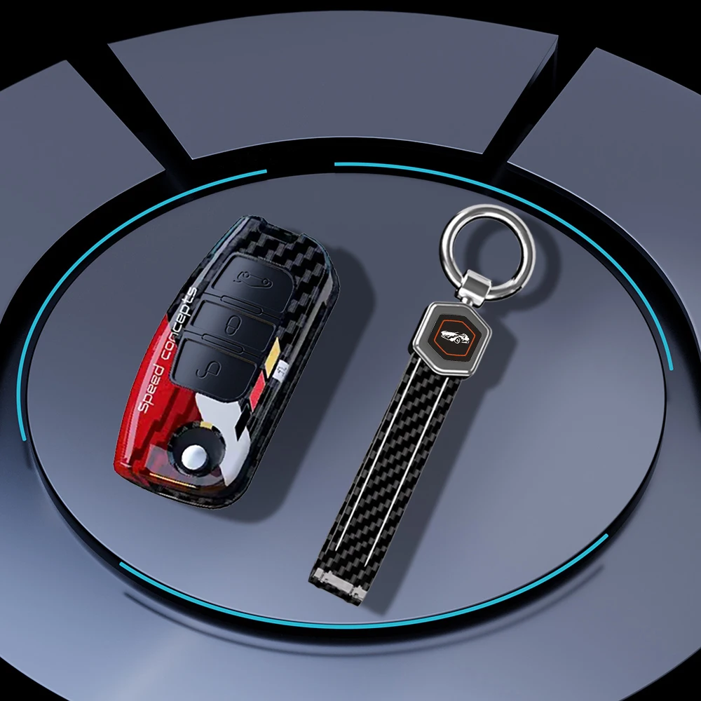 For Ford Focus 2 MK2 Fiesta Mondeo Galaxy Falcon Territory Ecosport Car ABS Folding Key Cover Bag Shell Case Keychain Protector