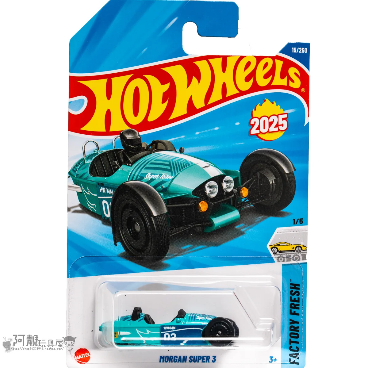 

Mattel Hot Wheels Car MORGAN SUPER 3 Diecast 1/64 Toys for Boys Factory Fresh Vehicles Models Birthday Gift