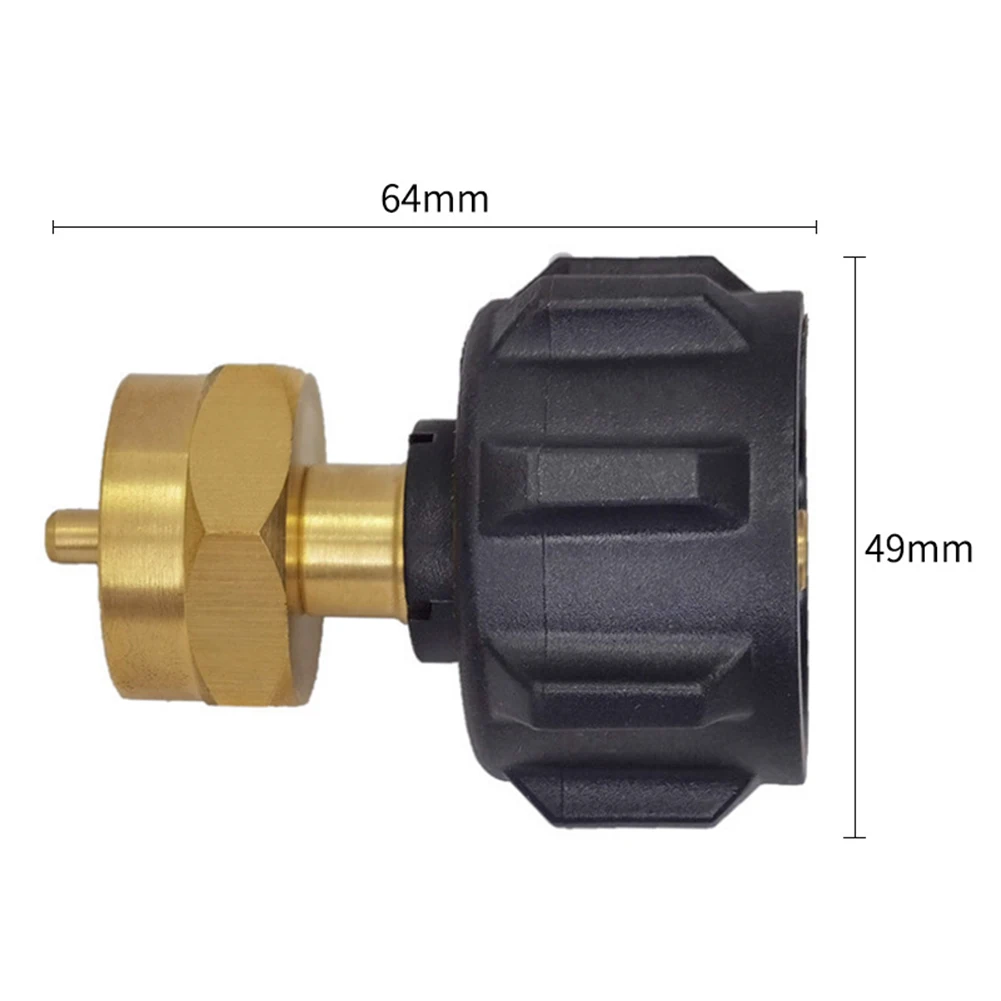 Propane Refill Adapter for 1 lb Bottles from 20 lb Tank Brass Construction Quick Easy Refill Outdoor Cooking Camping