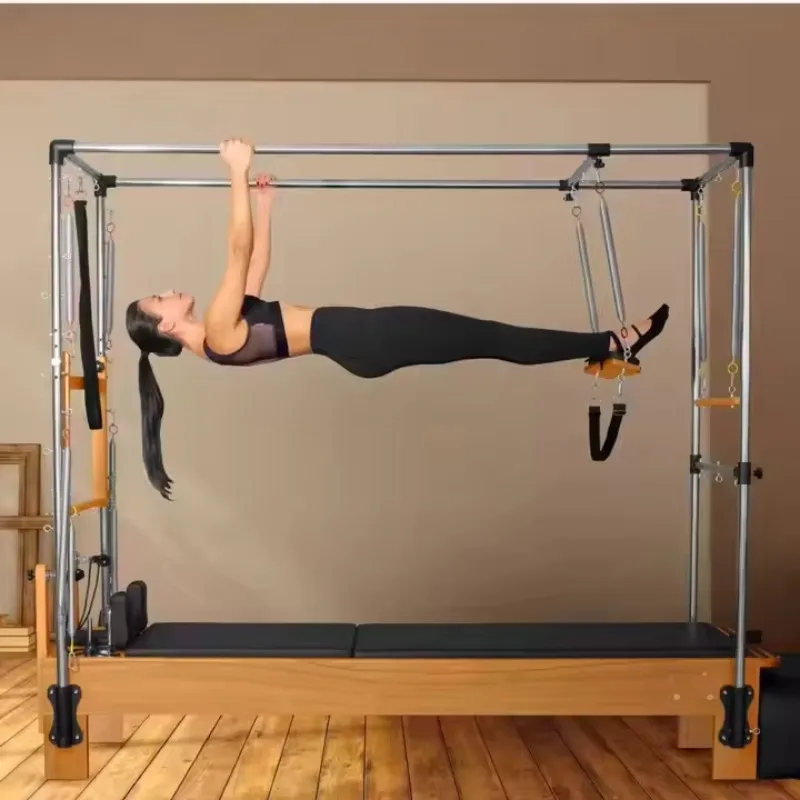 YTYIN خشب القيقب الأبيض بيلاتيس المصلح ترابيز 3 في 1 برج كامل نسخة قصيرة الساق اليوغا لاستوديو البيلاتيس واستخدام المركز الطبي #1