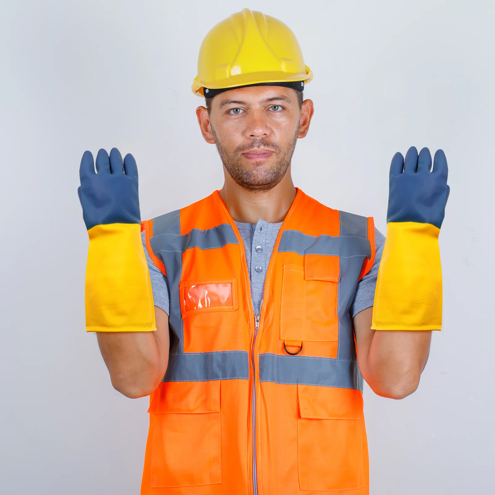 

Waterproof Acid-Resistant Work Gloves Wear Resistant Latex Protective Gardening Beekeeping Outdoor Safety Gloves For Men