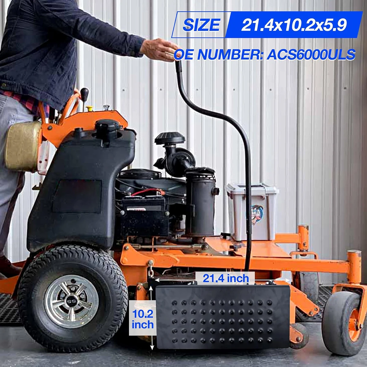 088-6003-00 Blokada kanału wyciągowego kosiarki ACS6000ULS Osłona wylotu kosiarki do kosiarek Ferris Exmark Gravely Hustler Toro Lawm ZT