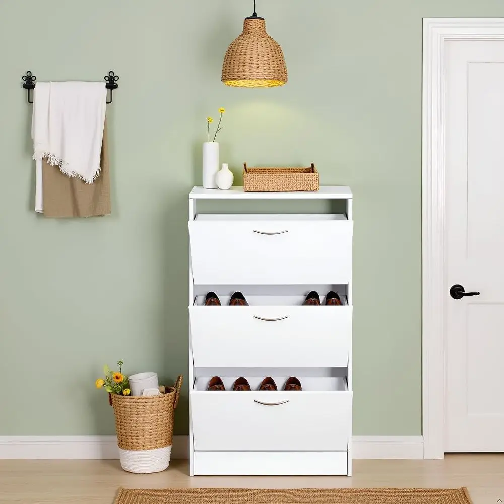 

Narrow Shoe Cabinet or Entryway, reestanding Shoe Rack with 3 lip Ders Do, Adjustable Tipping Wood Hidden Storage Organizer or H