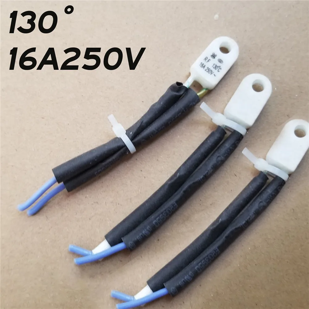 2/ 3pcs Universal 250V 16A Thermal Fuse Link RF130 ° Temperature Fuse Electric Oil Heater Fuse Accessories