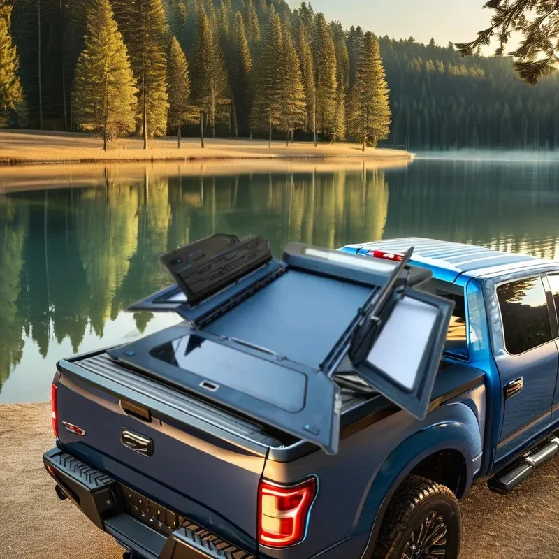 

Custom Retractable Electric Folding Roll Pickup Truck Canopy 4 Windows Locking Peect Fit Navara NP300 Dmax Hilux Revo Ranger