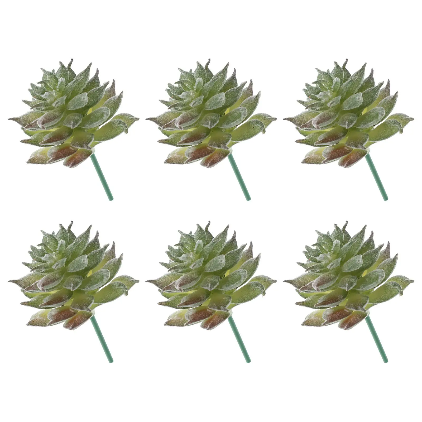 

6pcs Artificial Succulent Plants Fake Greenery Decor for Home Office Hotel Restaurant Lifelike Faux Plant Ornaments Plastic