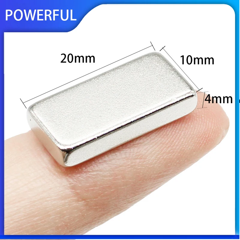 2-100PCS 20x10x4mm Neodymium Magnet Cuboid Block Magnets N35 20mm x 10mm x 4mm Super Powerful Strong Permanent Magnet