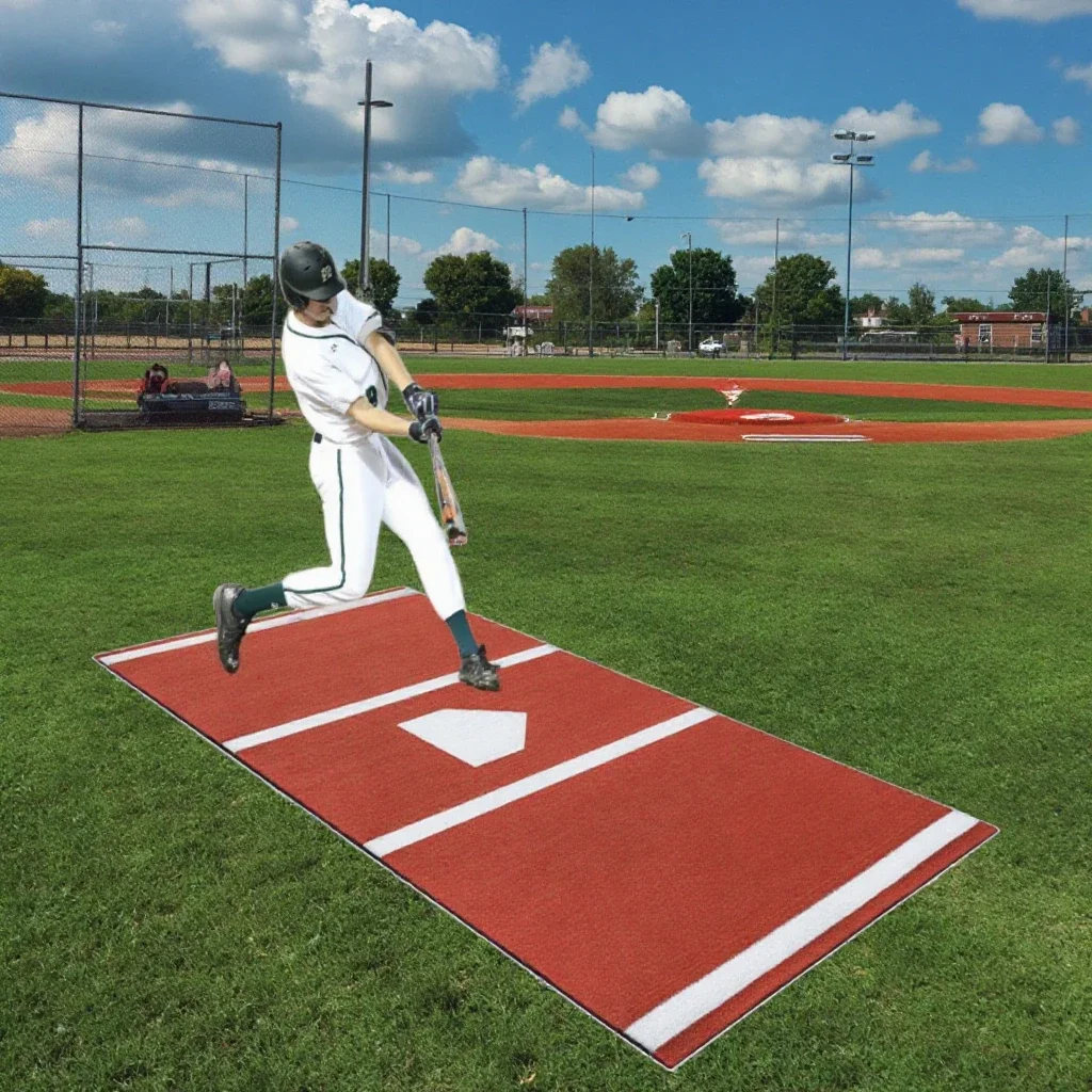 2026 Indoor/Outdoor Softball and Baseball Pitching Pad Antifade & Antislip Rubber Mat Training Equipment