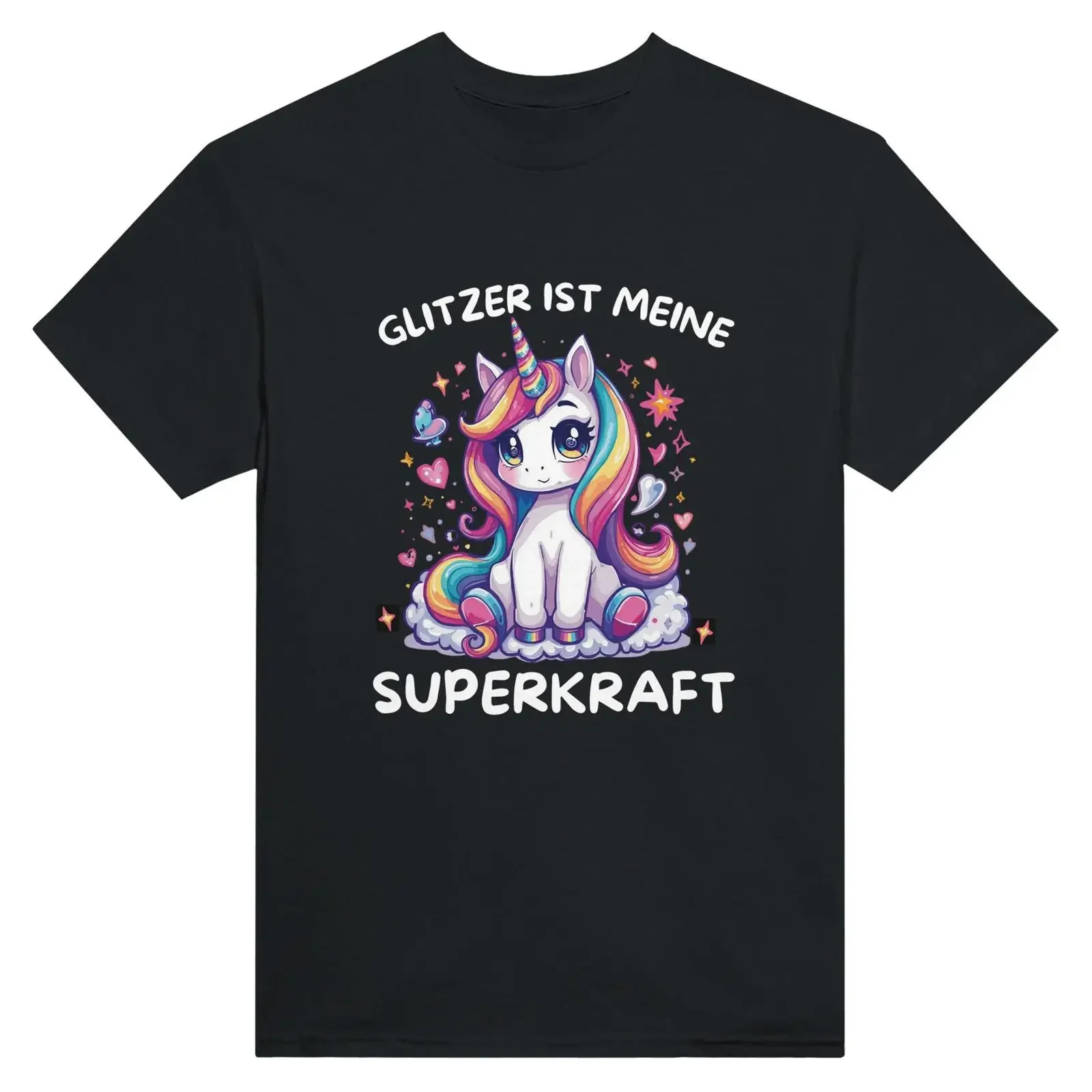 Glitter is my superpower Unicorn T shirt for fans rainbow fantasy magic vintage Washed homme Comfortable designer clothes
