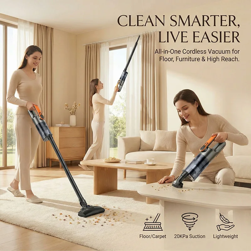 

Multifunction Wireless Handheld car Vacuum Cordless Handheld LED lighting Chargeable Auto Vacuum for Home & Car Mini Cleaner