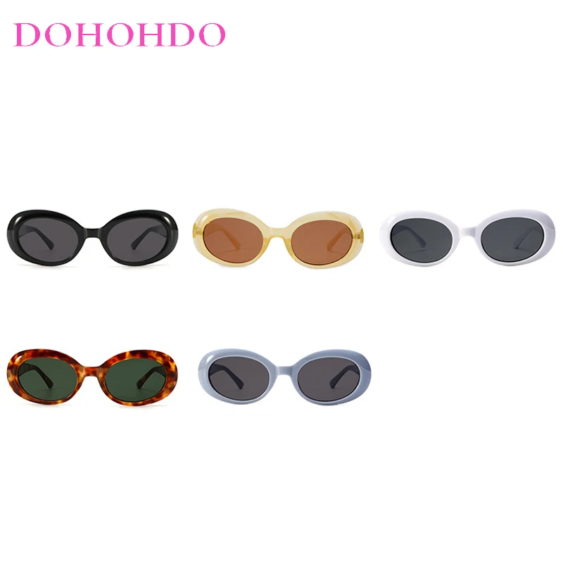 Retro Fashion Oval Sunglasses Men Women New Trendy Sun Glasses Anti-Glare Eyewear Driving Travel Sunglasses UV400 Lentes De Sol