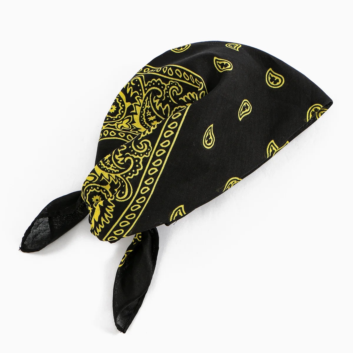 أسود الهيب هوب باندانا منديل للجنسين رباط شعر وشاح للرقبة بيزلي أغطية الرأس المعصم Hairwrap أوشحة مربعة طباعة منديل