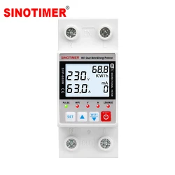 Top Vendor New Design TUYA WIFI Smart Circuit Breaker Photovoltaic Bidirectional Metering Leakage Current Voltage Protection Kwh