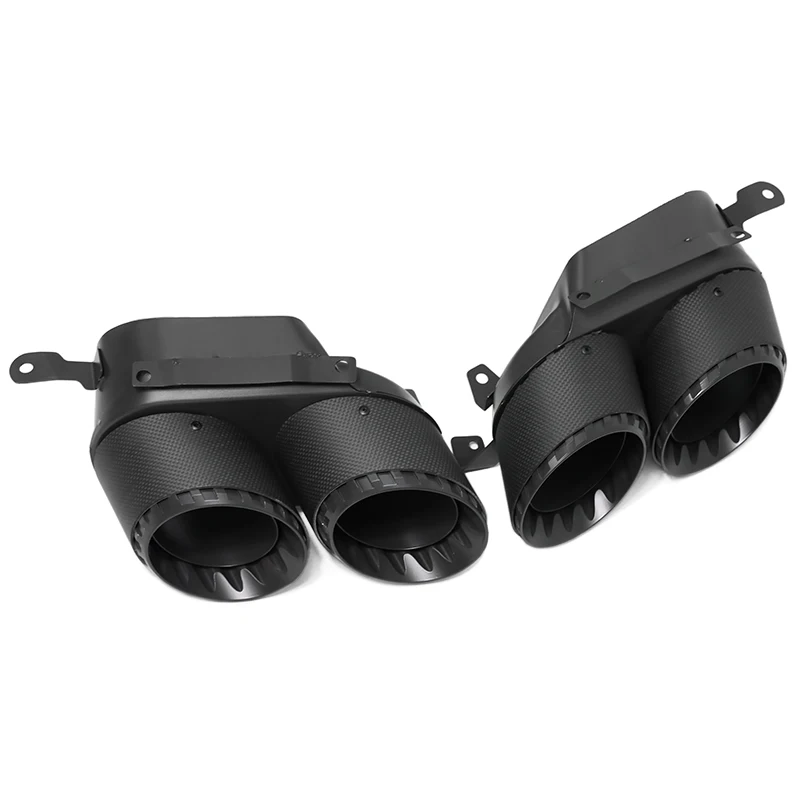 Carbon Fiber Quad Exhaust Tips For BMW X5 G05 X6 G06 X7 G07 Stainless Steel Muffler Tailpipe Vten Diffuser Upgrade