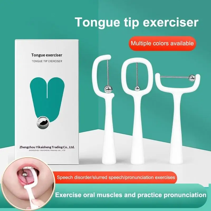 3Pcs Tongue Muscle Trainers Blue White Tongue Tip Exercise Tool Tongue Tip Lateralization Lifting Oral Muscle Training Set