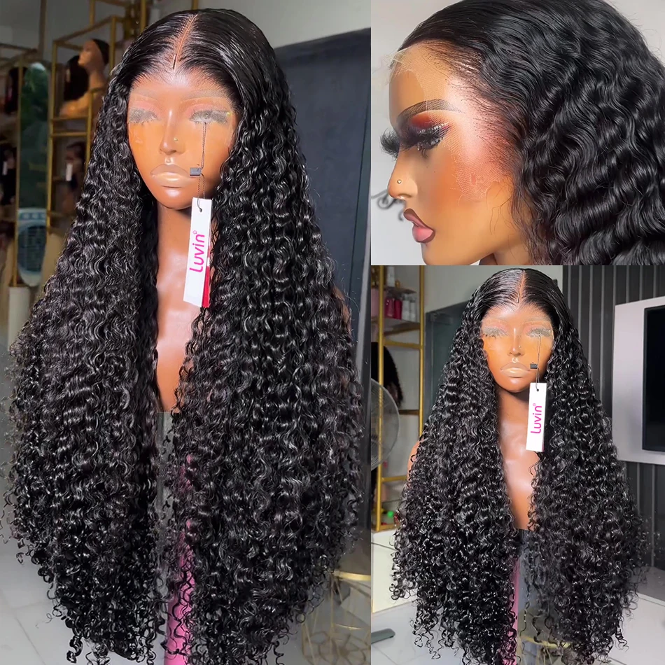 220% Brazilian Loose Curly 30 36 Inch 13x4 HD Lace Frontal Wig Deep Wave 13x6 Lace Front Wigs Glueless 5x5 Closure Wig For Women