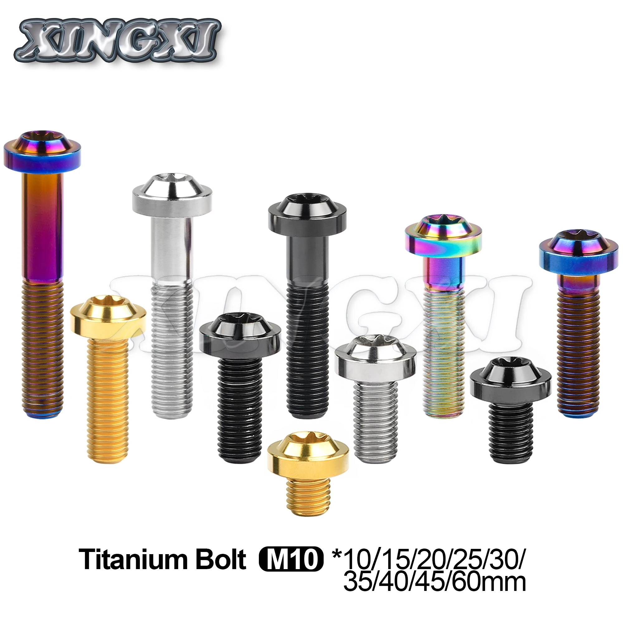 

Xingxi Titanium Bolt M10x10 15 20 25 30 35 40 45 50 60mm T50 Torx Plum Head Screws for Motor Bike Disc 1 PCS