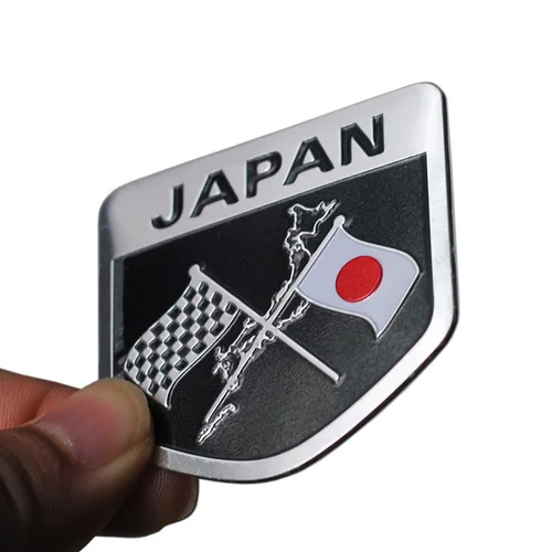 Imagen 2 del producto Pegatina de Metal 3D para motocicleta, emblema de escudo de bandera japonesa, insignia de Metal, decoración, accesorios de motocicleta para BMW, Yamaha, Suzuki