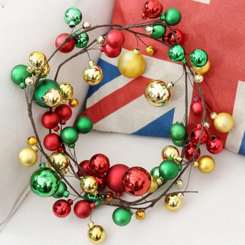 

Новая 1,2 м 1,8 м шариковая гирлянда, рождественские красочные пластиковые шариковые украшения, блестящие бусины, веревочные принадлежности для вечеринок