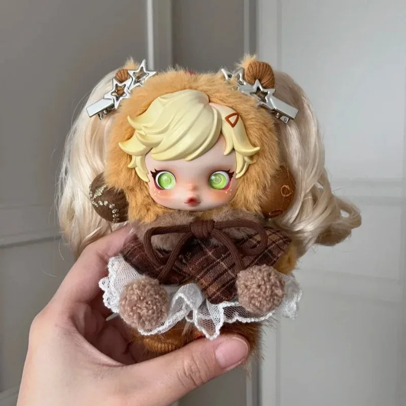 

For SP Skullpanda Doll Classic Grid Checkered Plush Cloak Cape Outfit Clothing Accessories for SKULLPANDA Doll