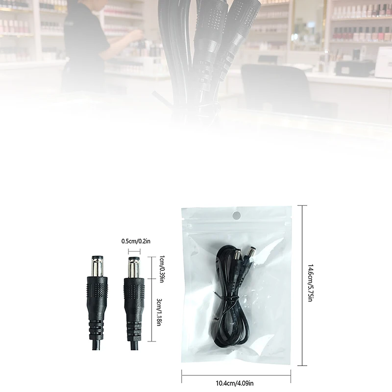 Linea di collegamento della maniglia della lucidatrice per unghie ricaricabile Accessorio per manicure con porta CC a doppia testa da 1/1,5 M