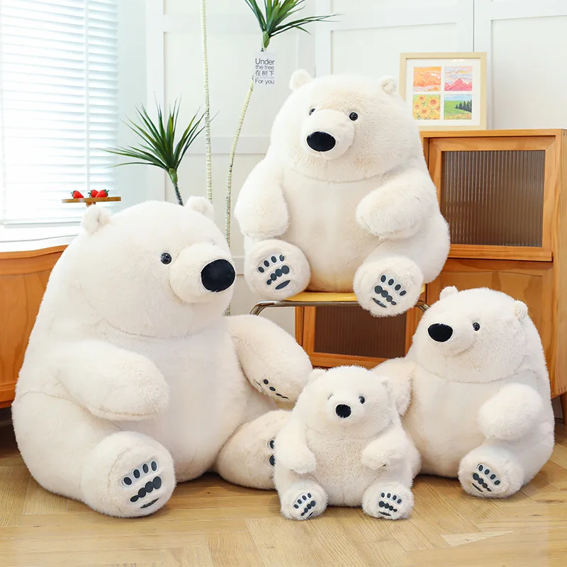 دمية الدب القطبي الجديدة من القطيفة، آلة انتزاع كبيرة، هدية عيد ميلاد للفتيات من القماش