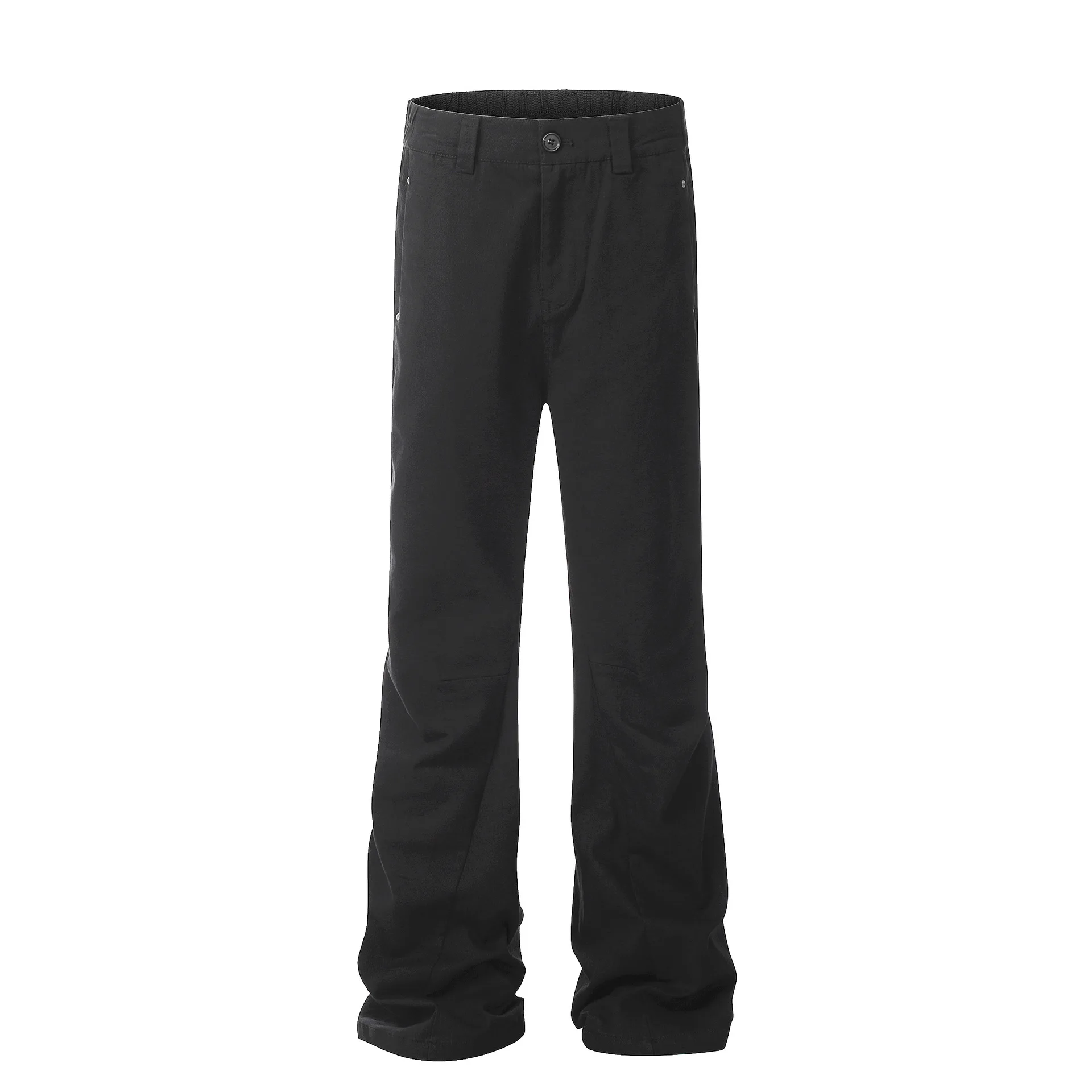 OR FL Trendy Brand Make Your Legs Look Longer Black 97 Cotton Women Casual Pants American Retro Cleanfit Solid Color Trousers