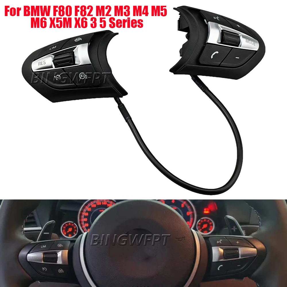 New Car Multi-Function Steering Wheel Button For BMW F80 F82 M2 M3 M4 M5 M6 X5M X6 3 5 Series Cruise Speed Button Assembly