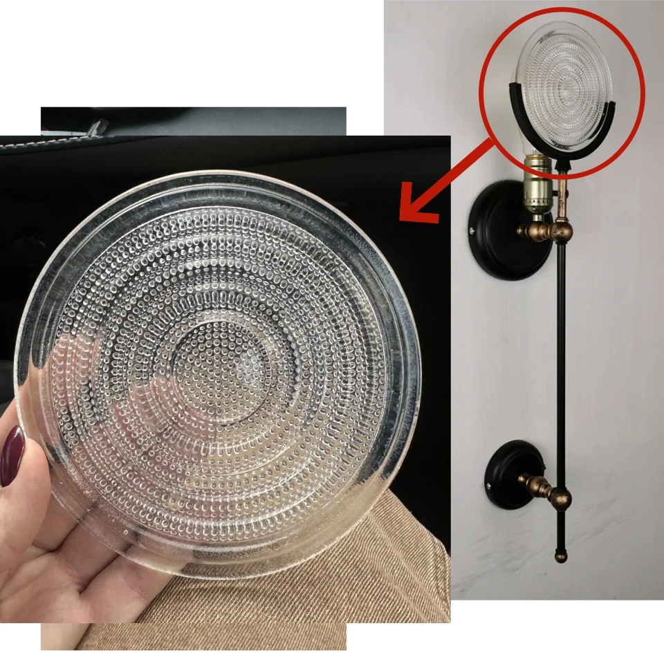 

Frosted Glass Round Wall Light Shade