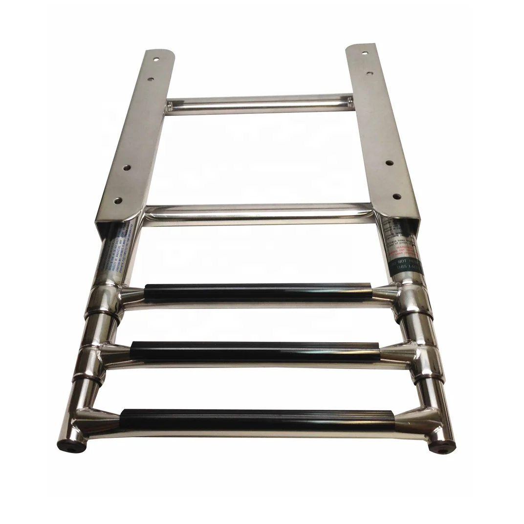 Cheap Price Hot Sale Boat Accessories Stainless Steel Under Platform Folding Ladder Telescopic For Yacht And Kayak