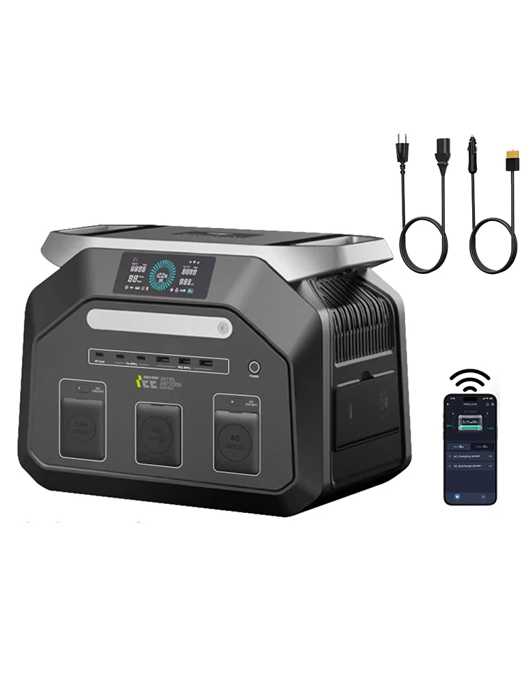 IEE P1800 Tragbare Powerstation 1800W Solargenerator Energiespeicher 1024Wh LiFePO4 Mit 3600W Spitzen-AC-Ausgang für Notfälle und Camping