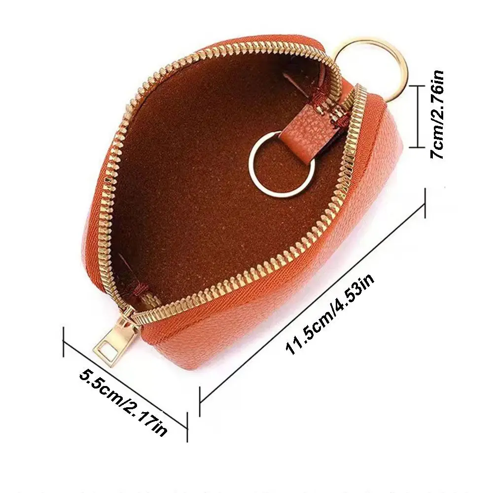 PU Key Pouch Zipper Key Holder Organizer Car Key Bag Wallet Keychain Fashion Simple Key Case Bag Men Women Car Key Protect Cover