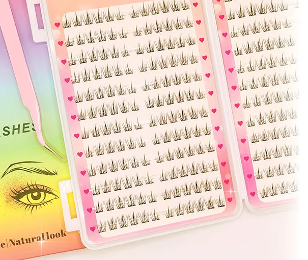 Große Kapazität, 384 Stück, falsche Wimpernverlängerung, Wimperncluster für Schönheit – Detail 7
