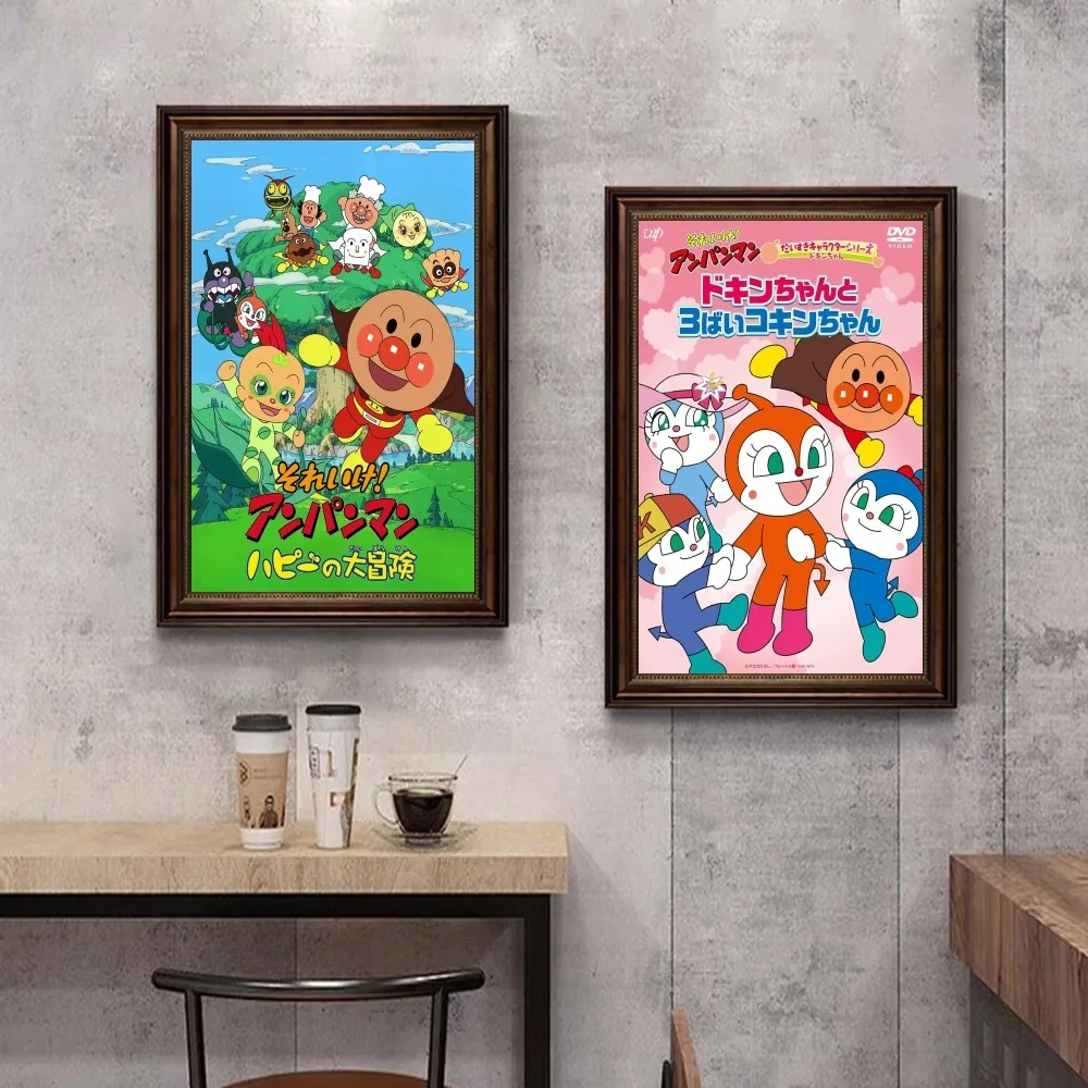 Anpanman Movie Sticky Posters Retro Kraft Paper Sticker DIY Room Bar Cafe Aesthetic Art Wall Painting