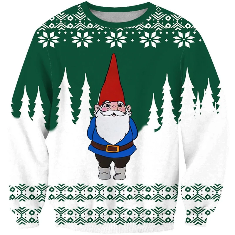 2025 New In Snowman Ugly Christmas Sweater For Men Kids 3d Printed Merry Christmas Pullovers New Year Gift Round Neck Sweatshirt