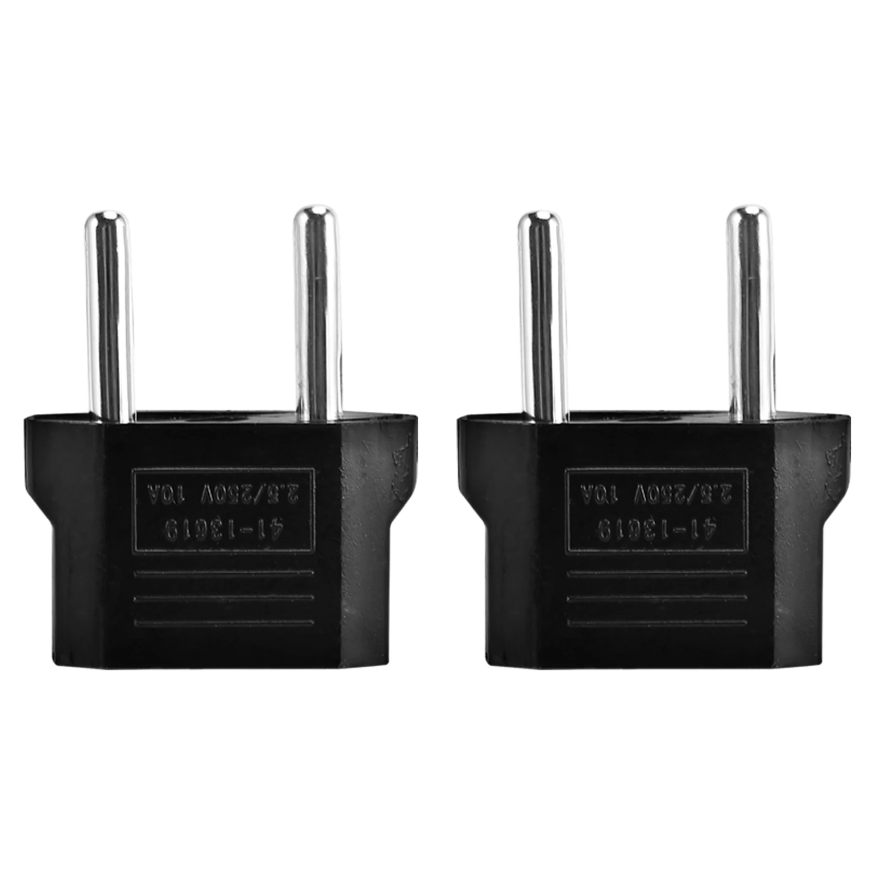 

Переходник с американского на европейский черный, 2 шт.