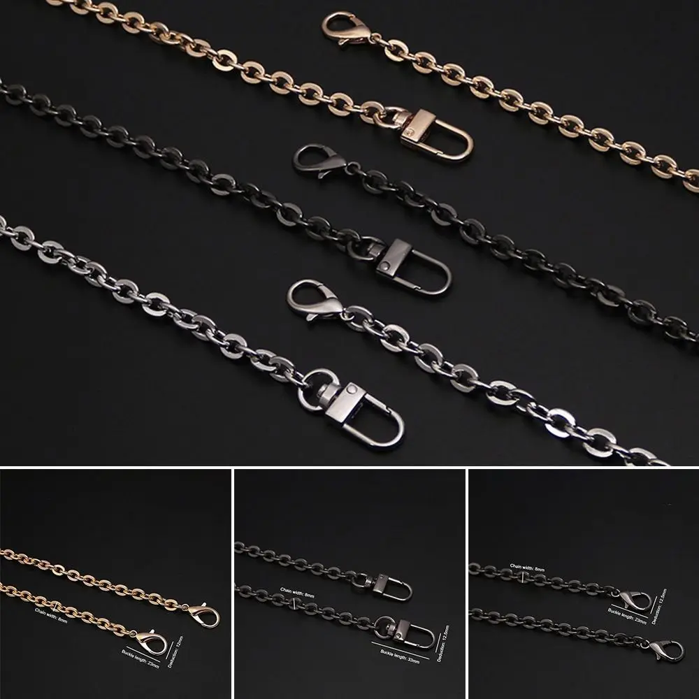 120cm Metal Chain Handle Replacement Chain Golden Silvery Aluminum Chain For Jewelry Making Findings Bag Chain Strap