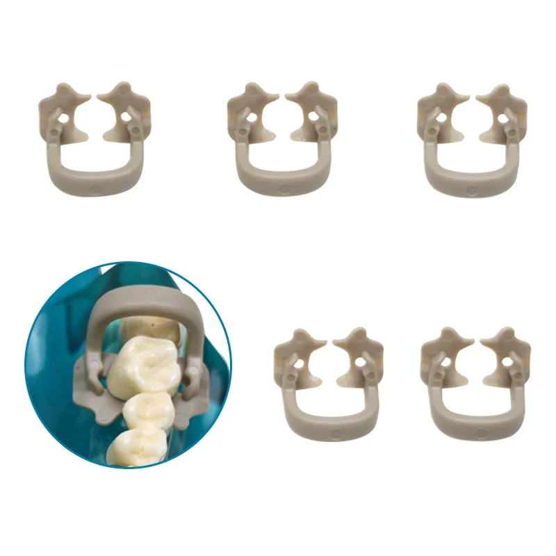 

Universal Rubber Dam Sundries Kerr Soft Clamp Molar Teeth Polymer Dental Instrument 5pcs/set