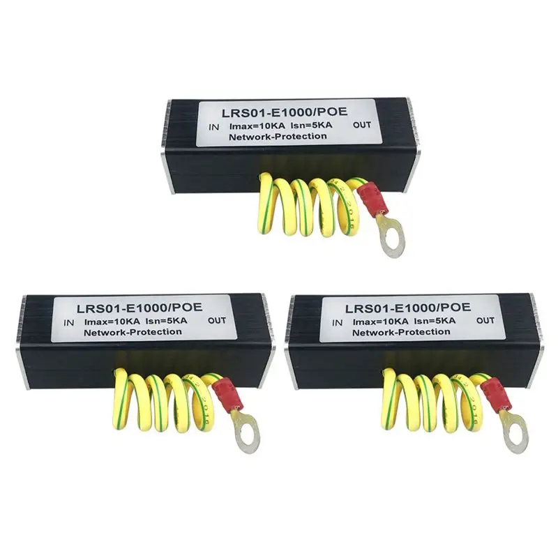 

3X 100/1000M POE IP-коммутатор для сетевых камер с защитой от перенапряжения RJ45 и POE, устройство защиты от перенапряжения SPD 1000M